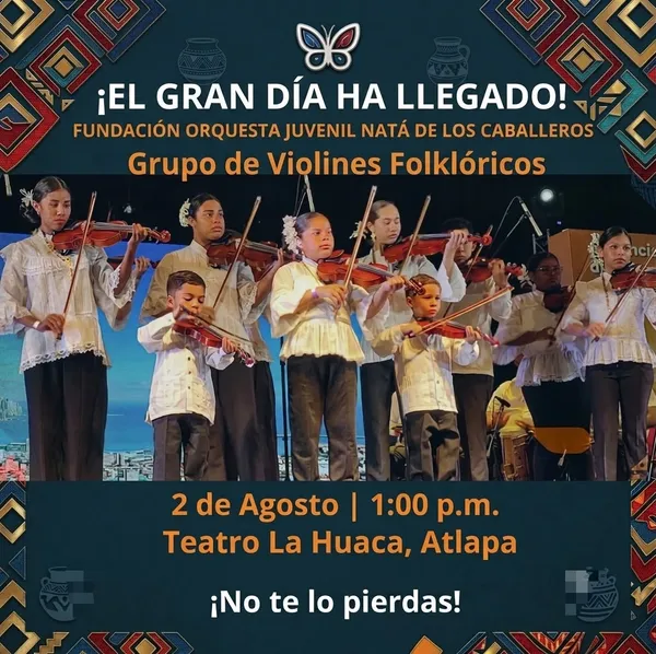 Afiche del Grupo de Violines Folklóricos de la Fundación Orquesta Juvenil Natá de los Caballeros